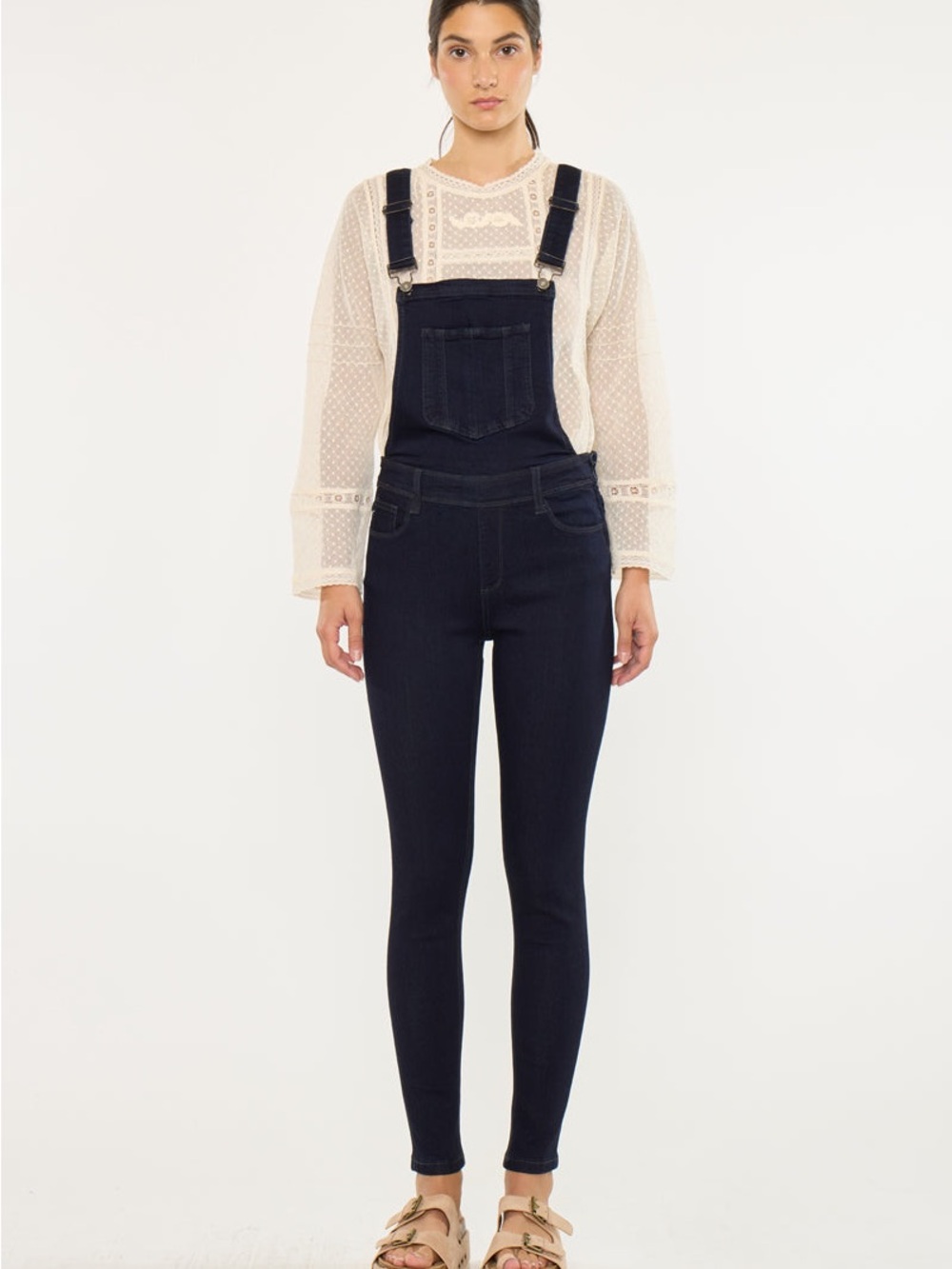 KanCan Dark Blue Women’s Denim Overalls Jeans